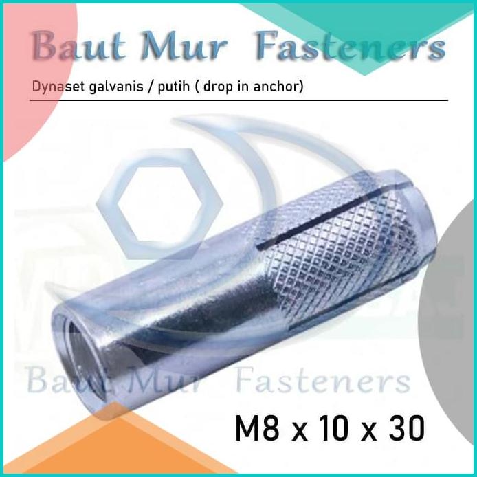 Dinaset m8 / dinaset 8 mm/ drop in anchor m8/ dynaset m8 16novz3 perka