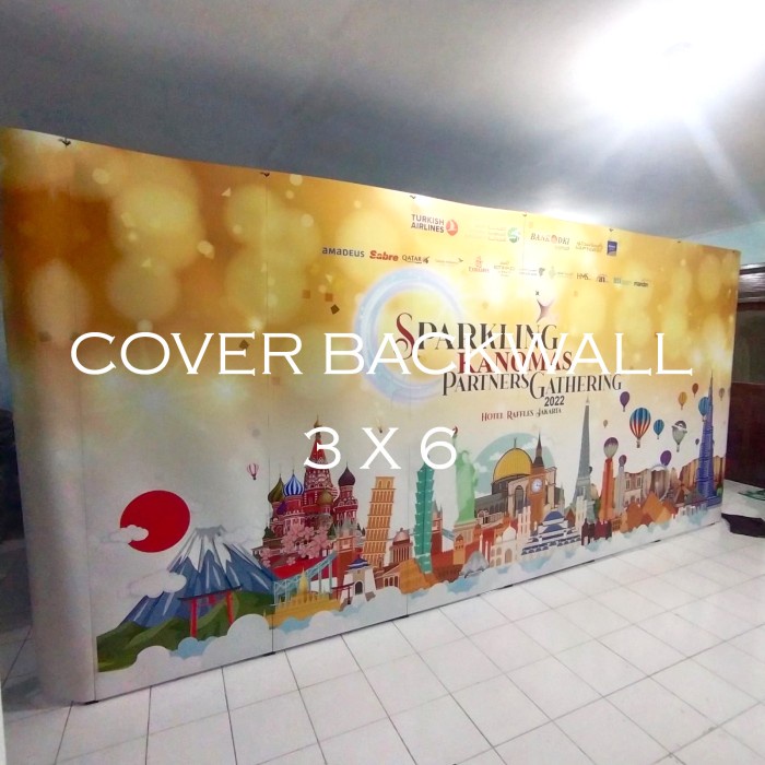 

Cover Backwall/Backdrop Portable3 X 6 straight Plus Print Plus Magnet