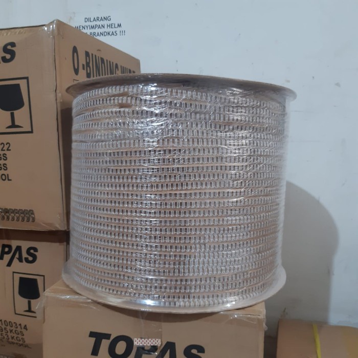 

Ring Jilid Kawat Spiral 7/8 TOPAS O-BINDING WIRE Roll Spool Pitch 2:1