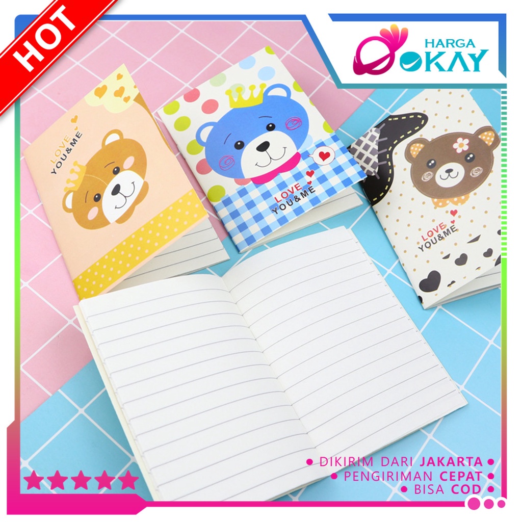 

HO Buku Tulis Mini Kartun Note Book Mini Cartoon Lucu Book Notepad Karakter Buku Catatan Memo Kecil Murah