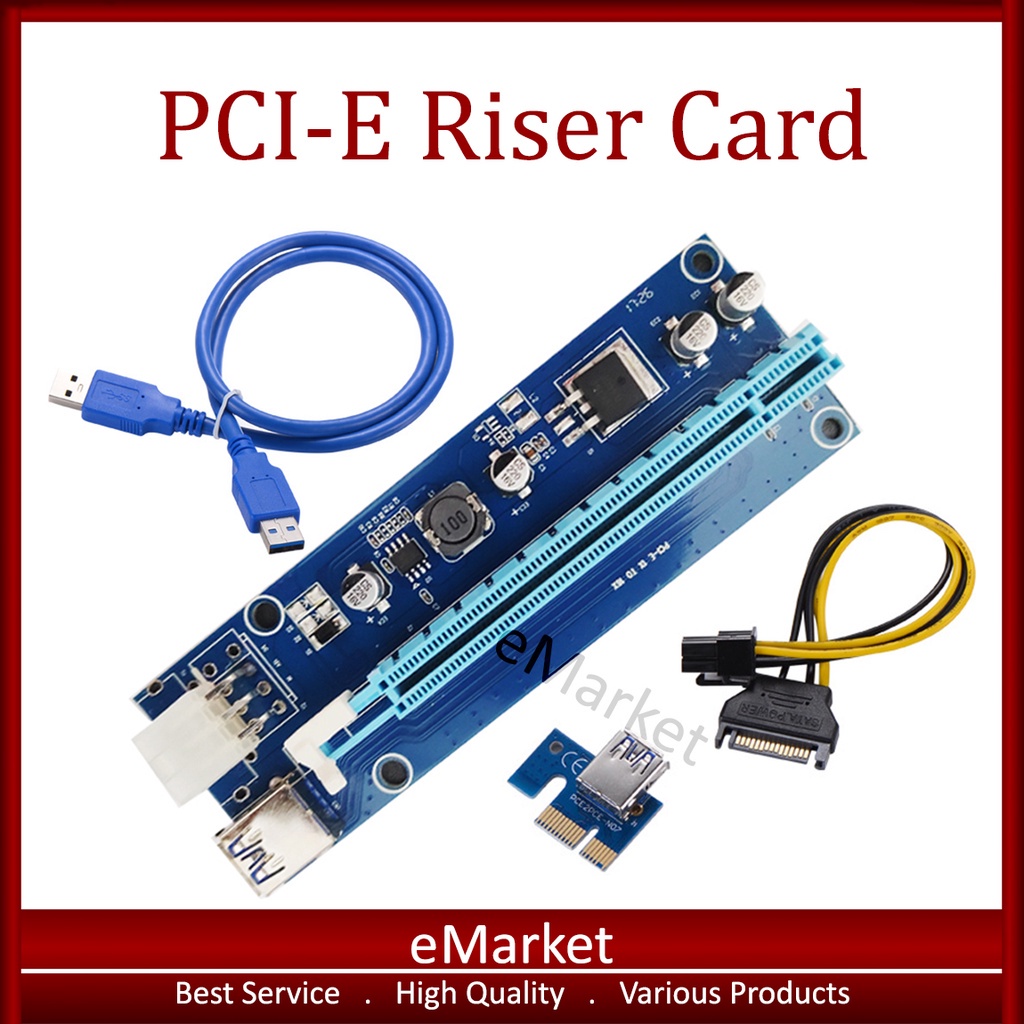 PCI-E Riser Card 1x to 16x USB3.0 For Mining / PCIE Miner Express