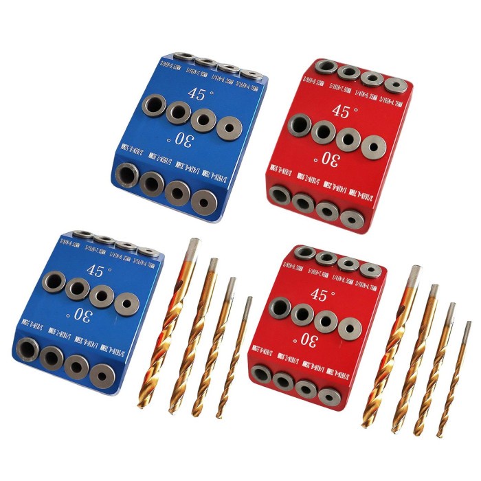 

Terbaru Woodworking Round Wood_Doweling Jig 304590 Degree Angle Drill Guide Promo Terlaris