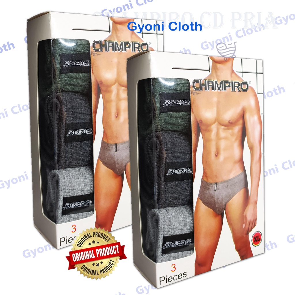3 Pcs Celana Dalam Pria Champiro Brand - Cd Laki - Laki Dewasa Premium