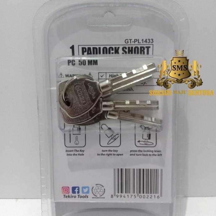 GEMBOK TEKIRO ANTI KARAT 50MM LEHER PENDEK/GEMBOK PAGAR RUKO GUDANG