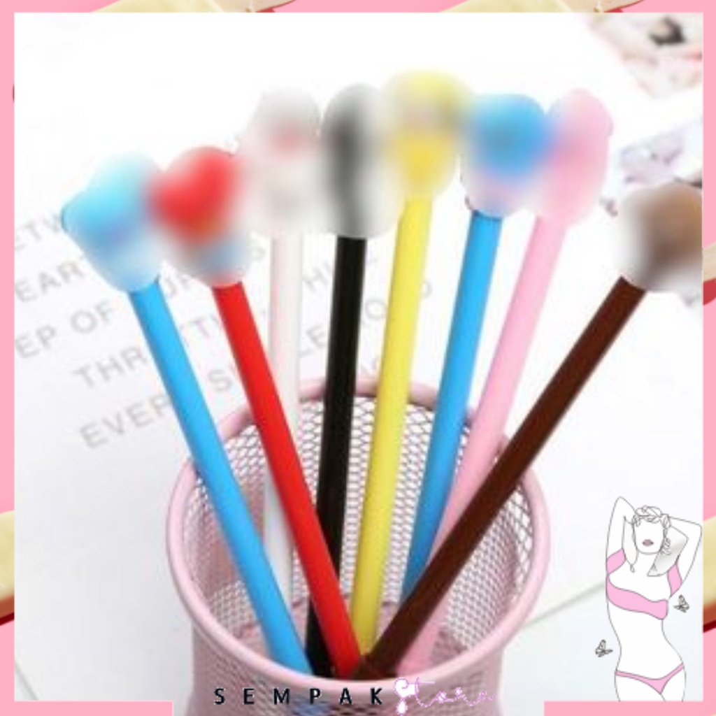 

SS Pena Karakter kartun Black Ink Gel Pulpen Murah Gel Bolpen Gel Alat Tulis Sekolah Kantor Murah