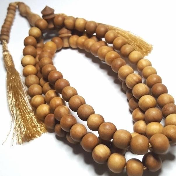 Tasbih 99 Kayu Cendana Asli - Wangi Khas Aroma Cendana Original 100%