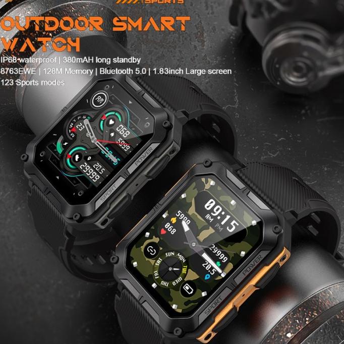 C20Pro Smart Watch Men Sport Smartwatch jam pintar Big Battery