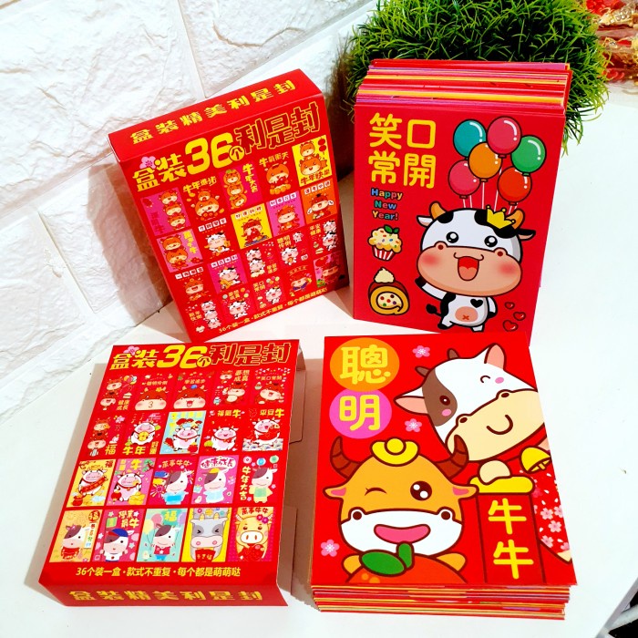 

New! GROSIR Angpao Imlek isi 36 Murah Angpau Kerbau Premium Ampau Sincia - 8-42 Limited