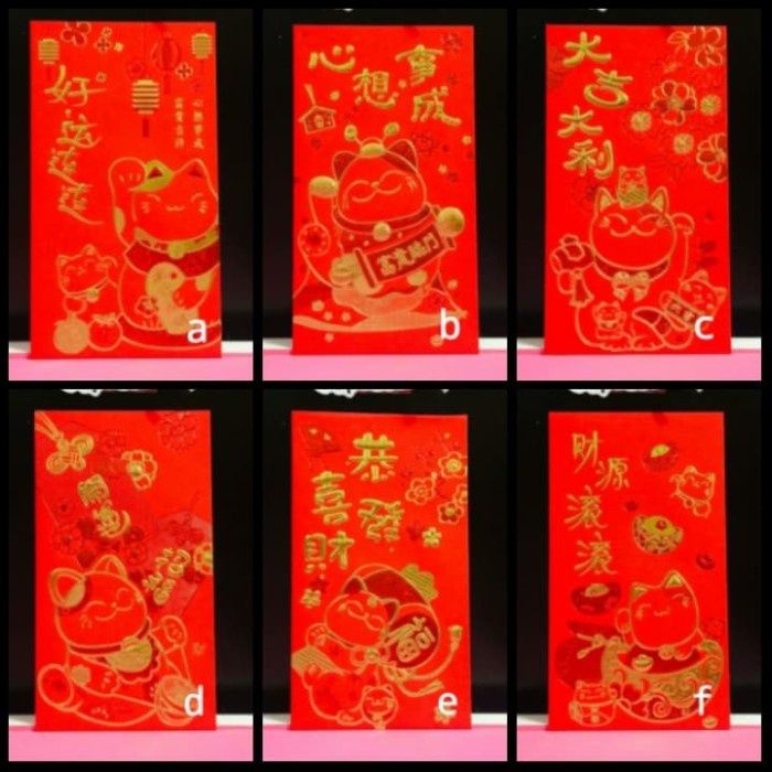 

New! Lucky Cat Angpao Imlek Sedang - Fuk Hoki Umum kotak Limited