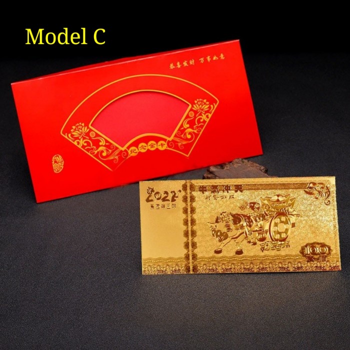 

New! Kartu Ucapan Angpao Shio Sapi Imlek Tahun 2021 Amplop Imlek CNY - Model C Limited