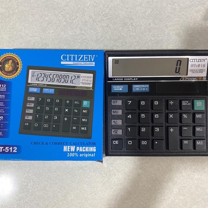 

Trend - Kalkulator CITIZEN CT 512 12 Digit - Calculator Check Dual 2 Power !
