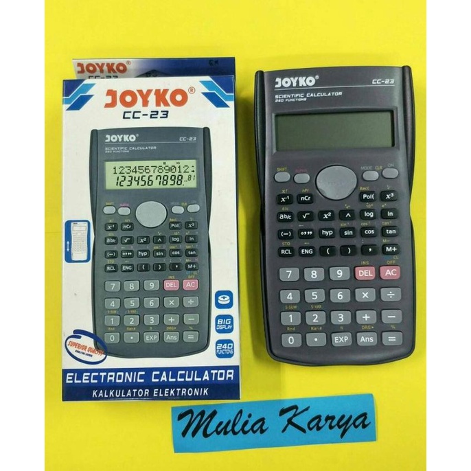

Model baru - Calculator Scientific CC 23 Joyko setara Casio fx 350 ms Kalkulator !