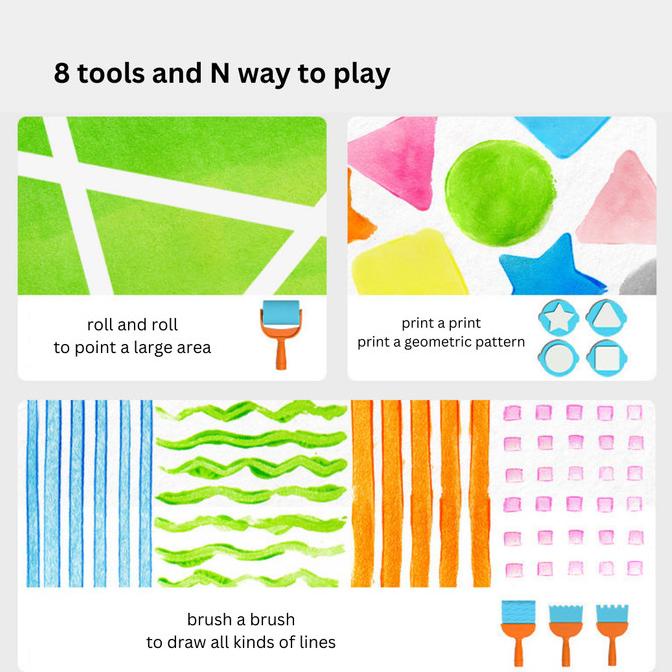 

MIDEER Sponge Stamp Finger Painting Tools Set Rubber Stamp Mainan Anak