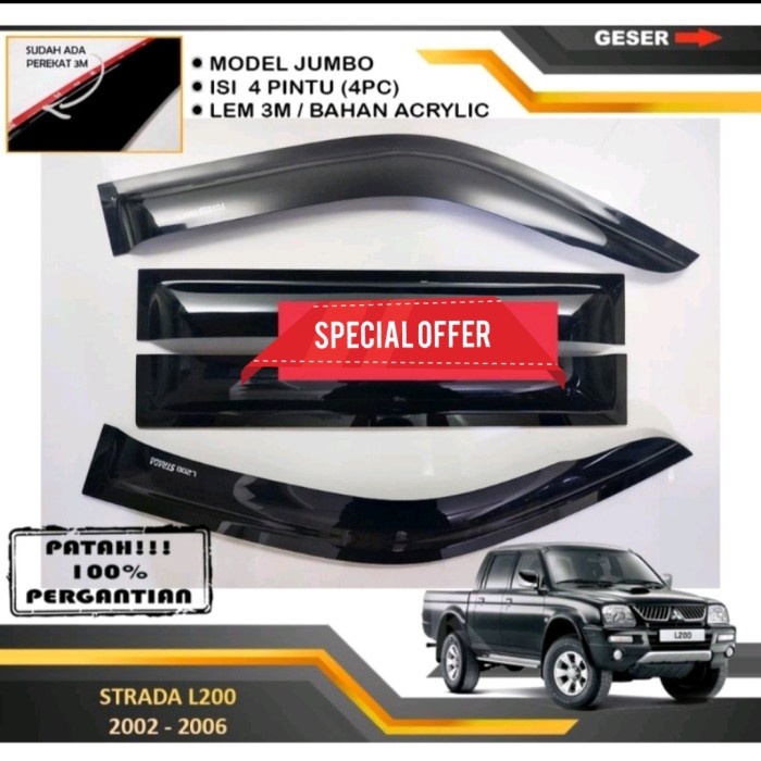 talang air mobil strada L200 2002-2006 model slim