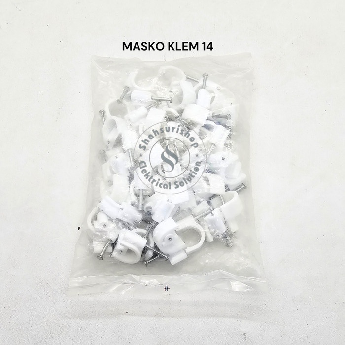 

Klem kabel clip kabel cable no 14 mm no.14 masko beton