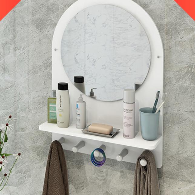 Rak Make Up Gantung Kaca Cern Rak Dinding Tempel Kamar Mandi Makeup Vintage Rak Kosmetik Gantung Din