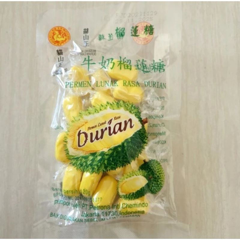 

Chen Liang Ji Permen Lunak rasa Durian 120g Permen Durian Import