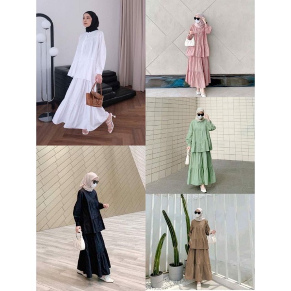 Caterin Set Rok Polo Linen Premium