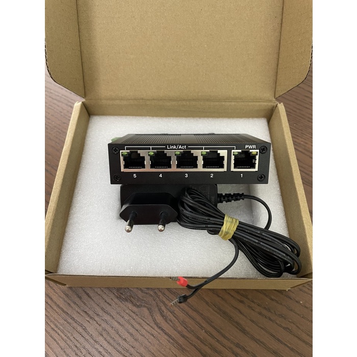 DIEWU 5PORT INDUSTRIAL ETHERNET SWITCH WITH PSU