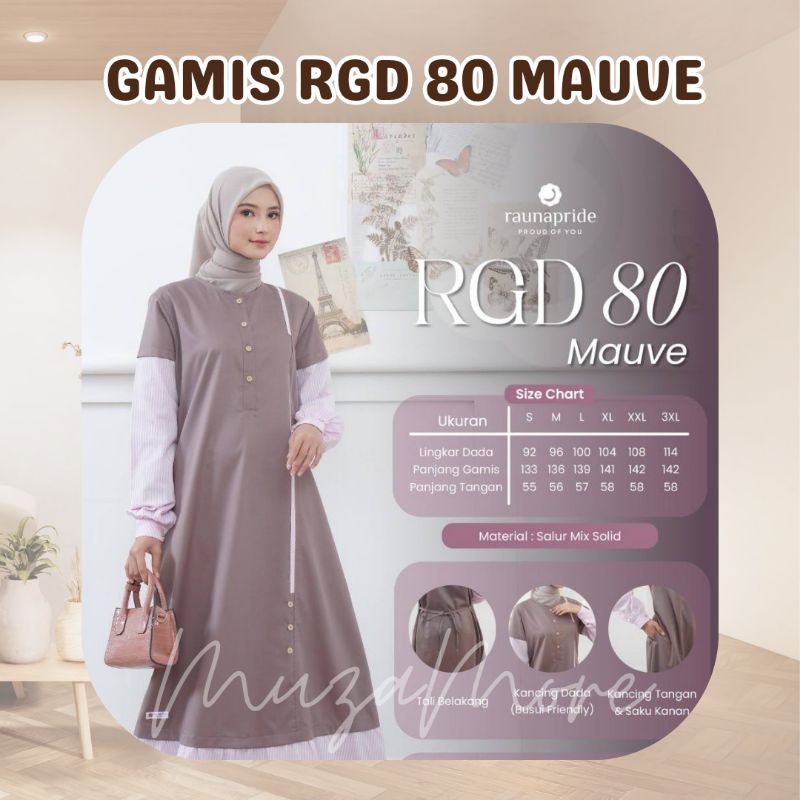 GAMIS RAUNA RGD 80 MAUVE / GAMIS REMAJA / GAMIS KATUN / TERBARU