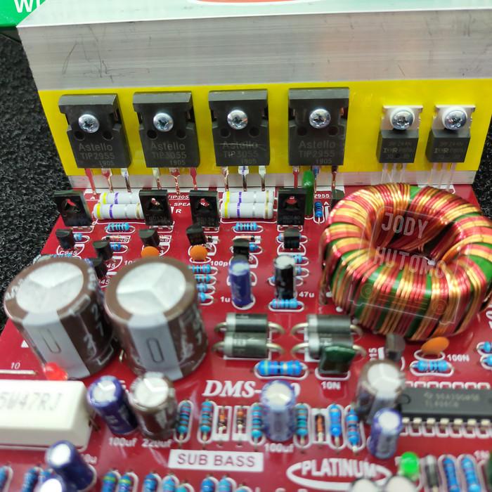 KIT POWER AMPLIFIER SPEAKER AKTIF 12V SUBWOOFER MOBIL DMS-570 STREO