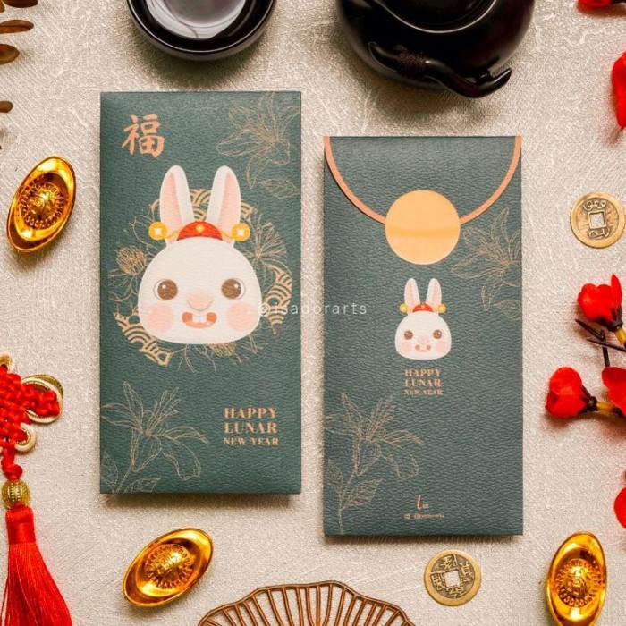 

New! PROMO IMLEK!!!!! Angpao Imlek 2023 Kelinci Rabbit Bunny / Hong Bao / - Hijau Limited