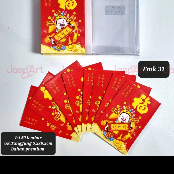 

New! 0ANGPAO IMLEK FUK FU ISI 50 LEMBAR FUNG PAU HONGBAO FUK KOTAK MIKA FUK Limited