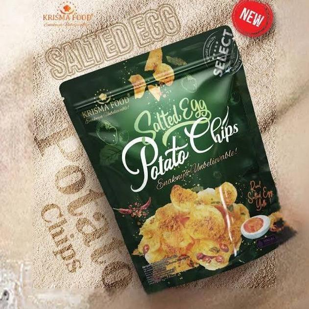 

READY STOCK KRISMA FOOD SALTED EGG FISH SKIN 100G SALTED EGG POTATO CHIPS 100G !!!!!
