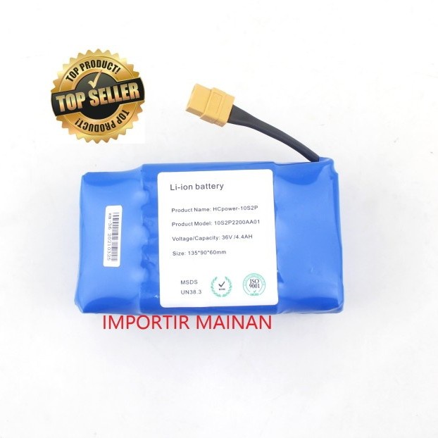 BATERAI LI-ION SMART BALANCE WHEEL BATERAI HOVER BOARD 36V 4,4AH ORIGINAL TERBARU