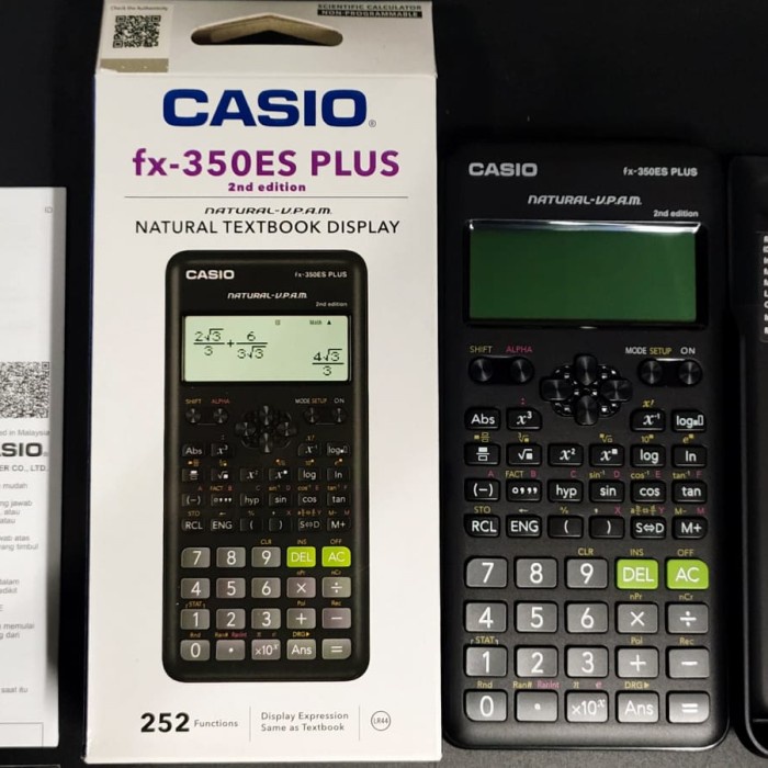 

KALKULATOR / CASIO SCIENTIFIC CALCULATOR FX 350ES PLUS ORIGINAL TERBARU
