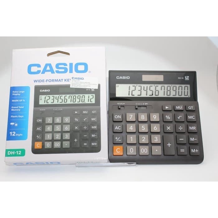 

KALKULATOR CASIO DH-12 WIDE FORMAT KEYPAD ORIGINAL ORIGINAL TERBARU