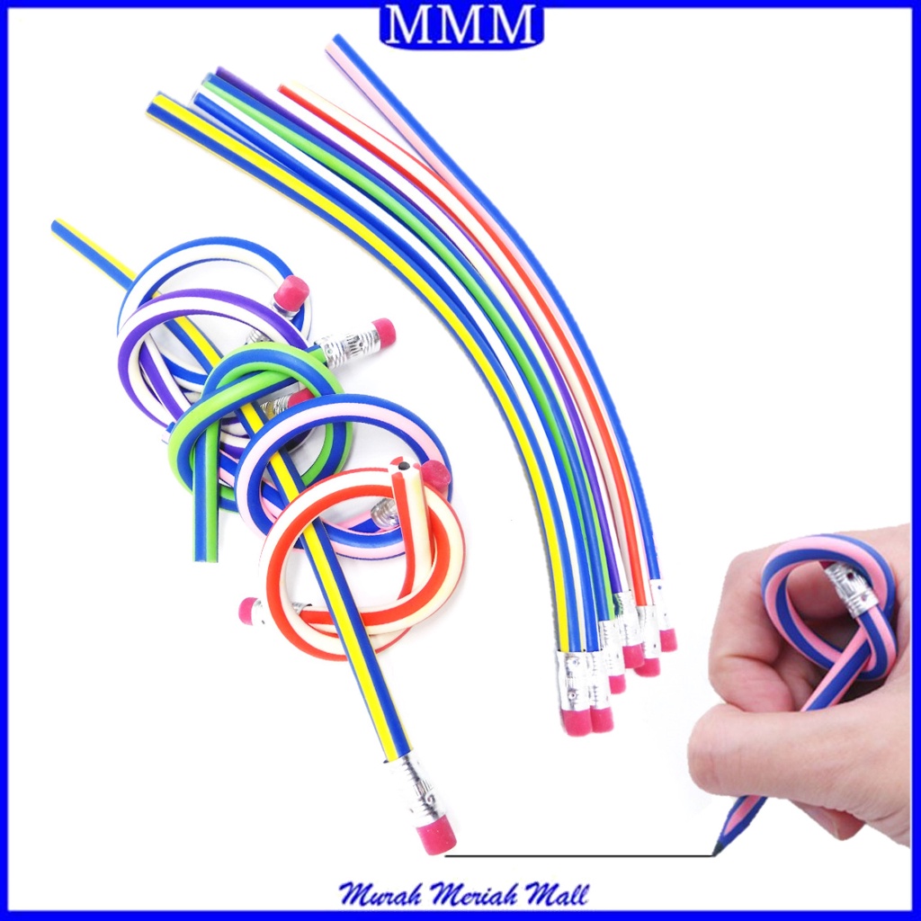 

MMM Pensil Lentur Fleksibel Pensil Gulung Flexibel Pensil Sekolah Lentur Unik Lucu Alat Tulis Sekolah Anak Pencil Karet Inul Dapat Digulung Ditekuk Unik