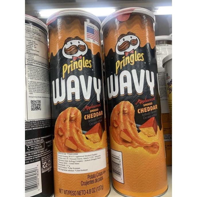 

NEW PRODUK PRINGLES WAVY SMOKED CHEDDAR 137 GR | SNACK IMPORT !!!!!