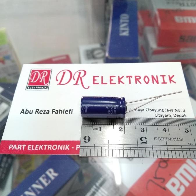 Elco Capasitor Kapasitor Panasonic 470uf 470 uf mikro 50v 50 volt dre3 Segera Dapatkan