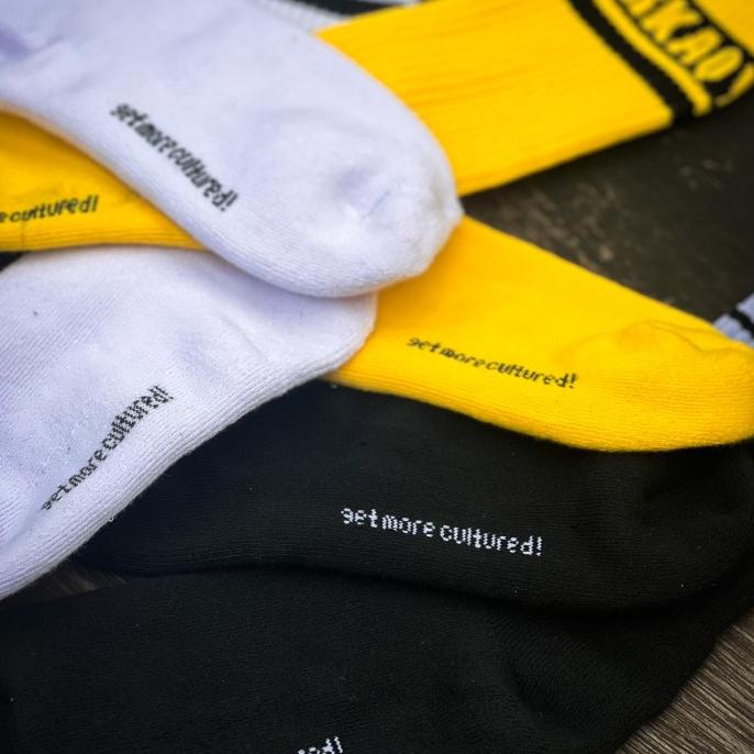 Terbaru Forkaqy Logo Double Stripes Socks 3 Pack - Kaos Kaki Dr. Martens Original