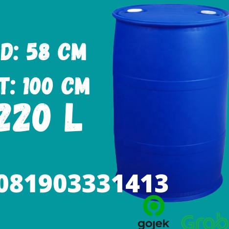 Drum Air Plastik 200 Liter Besar Tempat Sampah Ember Baskom Hdpe Tebal