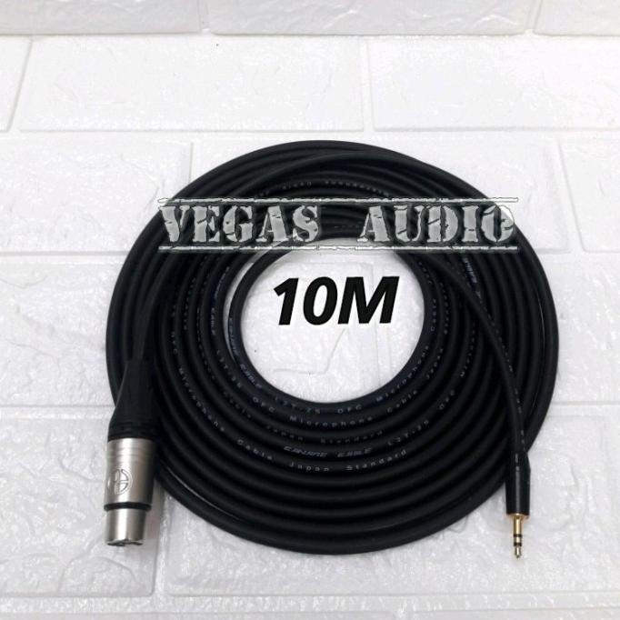kabel audio canare ukuran besar XLR female to stereo 3.5mm(10M)