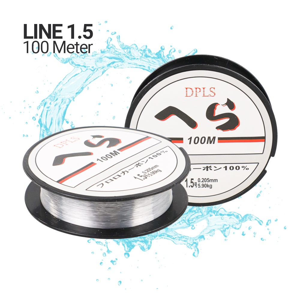 Senar Benang Tali Pancing Nylon 100M 1.5 / Tali Senar 0.205 mm / Senar Pancing Trilene Warna Putih P