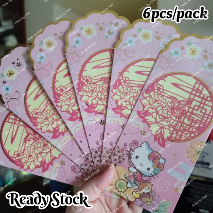 

New! Amplop Ang Pao Imlek isi 6 Tinggi 18 cm Sanrio Original - Hello Kitty Limited