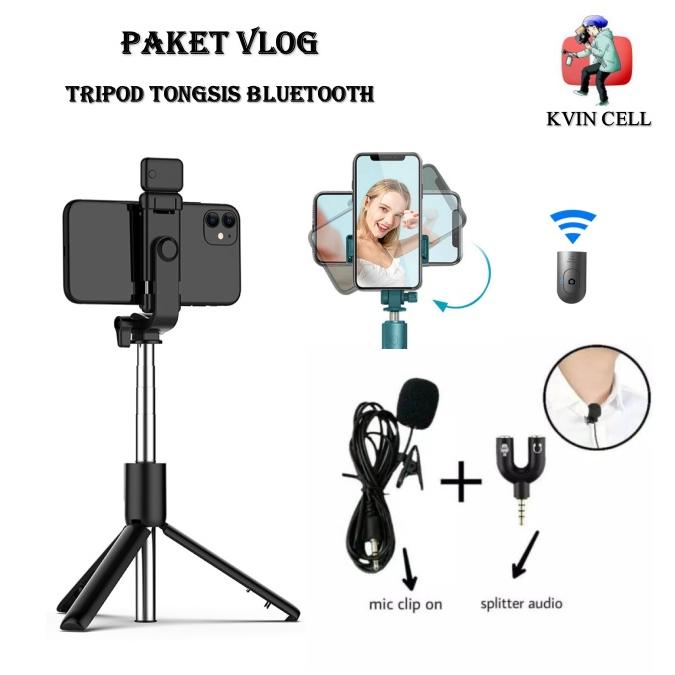 TRIPOD HP / TRIPOD HANDPHONE / TRIPOD TONGSIS BLUETOOTH / TONGSIS 3 IN 1 / TRIPOD VLOG / MIC VLOG YO