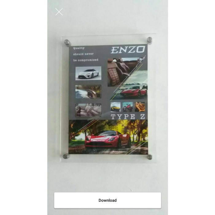 

FRAME ACRYLIC UK. 26X35CM, 2MM BENING (UNTUK MEDIA UKURAN A4)