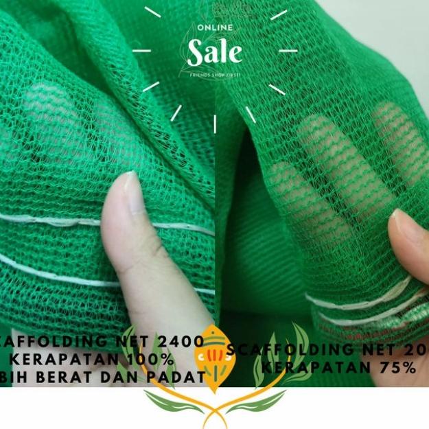 jaring pengaman-jaring proyek-polynet hijau- scaffolding hijau 2000