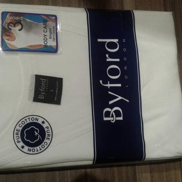 Kaos Dalam Pria Byford Singlet isi 3 pcs anti melar kaos murah oblong