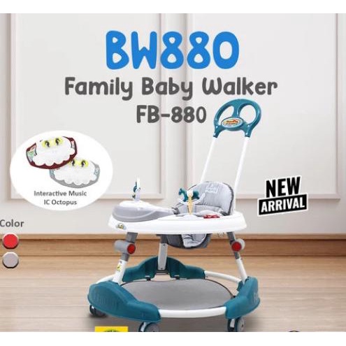 Baby Walker Family 2121 roda belajar jalan bayi pink dan biru