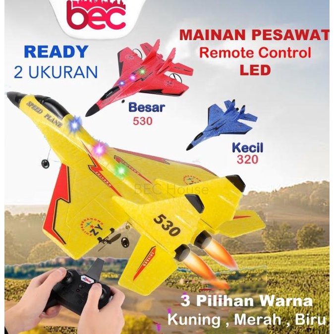 Mainan Pesawat Terbang Remote Control Led Glider Airplane Zy-530Pro