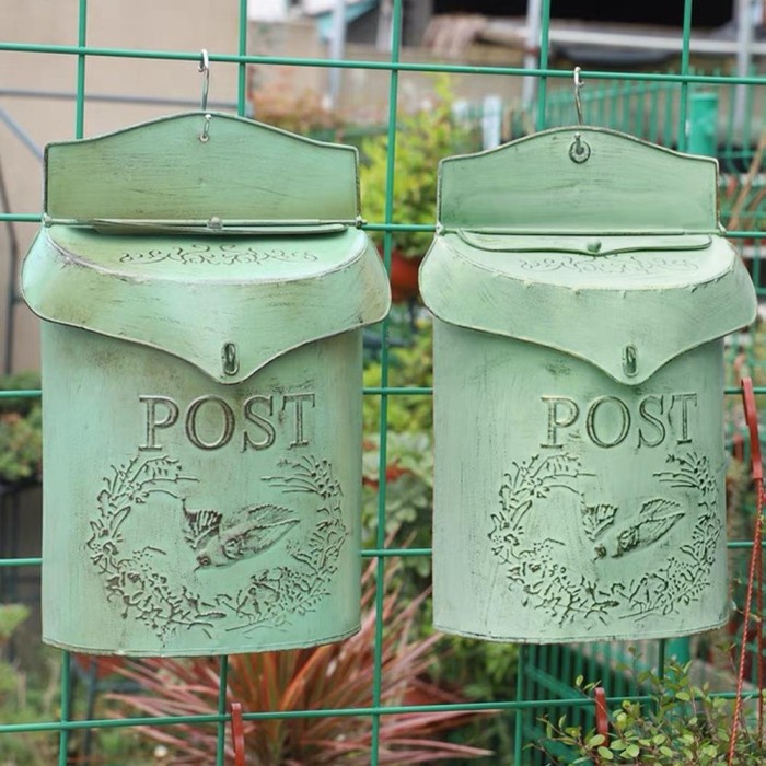 Kotak Surat - Kotak Pos Tempel Dinding Kotak Surat Letter Box Metal Farmhouse Luar