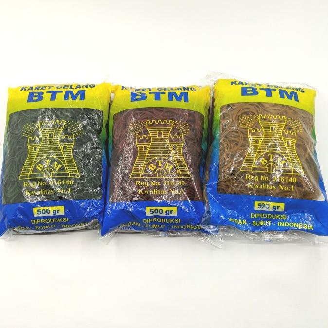 

Karet Gelang/ Rubber Band Btm Super/ Besar 500 Gr Kuning/ Merah/ Hijau