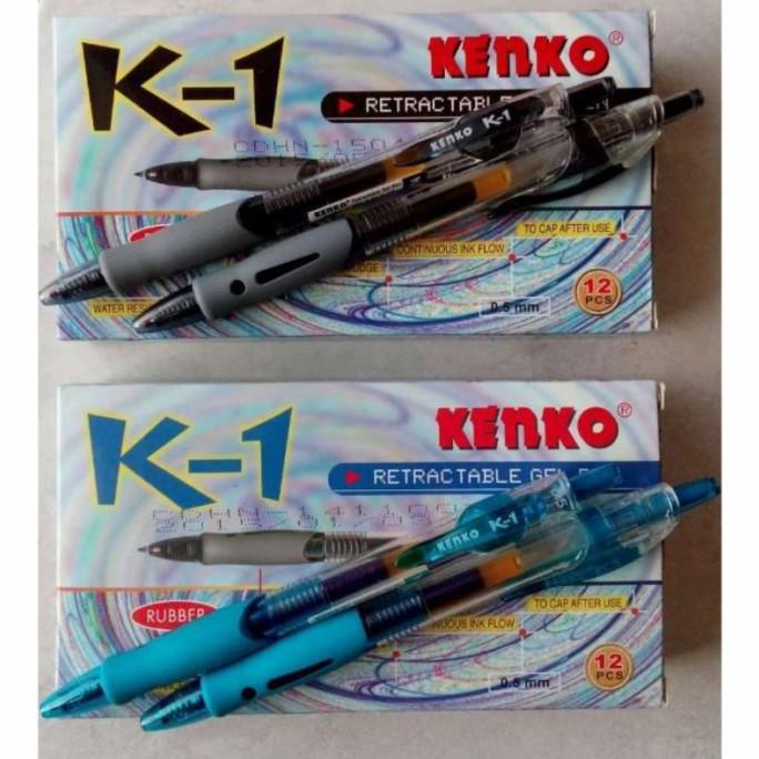 

PULPEN GEL KENKO K-1 0.5 PER LUSIN HTM/BIRU