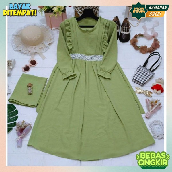 Busana Santai Sehari Hari Gamia Ansk Modis Simple Nyaman Digunakan Pakean Sar'I Perempuan Kekinian J