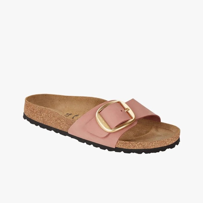 Birkenstock Madrid Big Buckle (Narrow) Sandal Wanita Leather-Old Rose